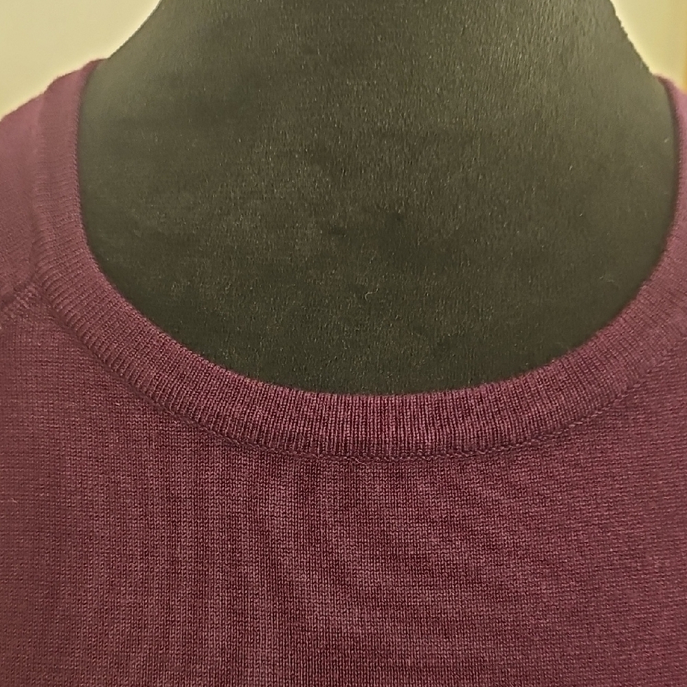 Calvin Klein Deep Purple Puff Sleeve Sweater Dress - Picture 6 of 9